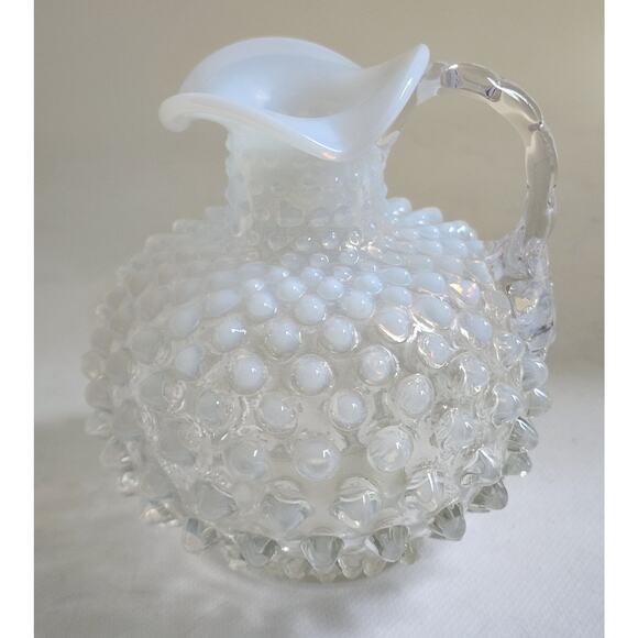 Fenton Glass Hobnail Cruet-Opalescent-Vintage-No Stopper-5" tall - Picture 10 of 12